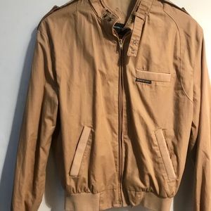 Khaki light zip up members only jacket